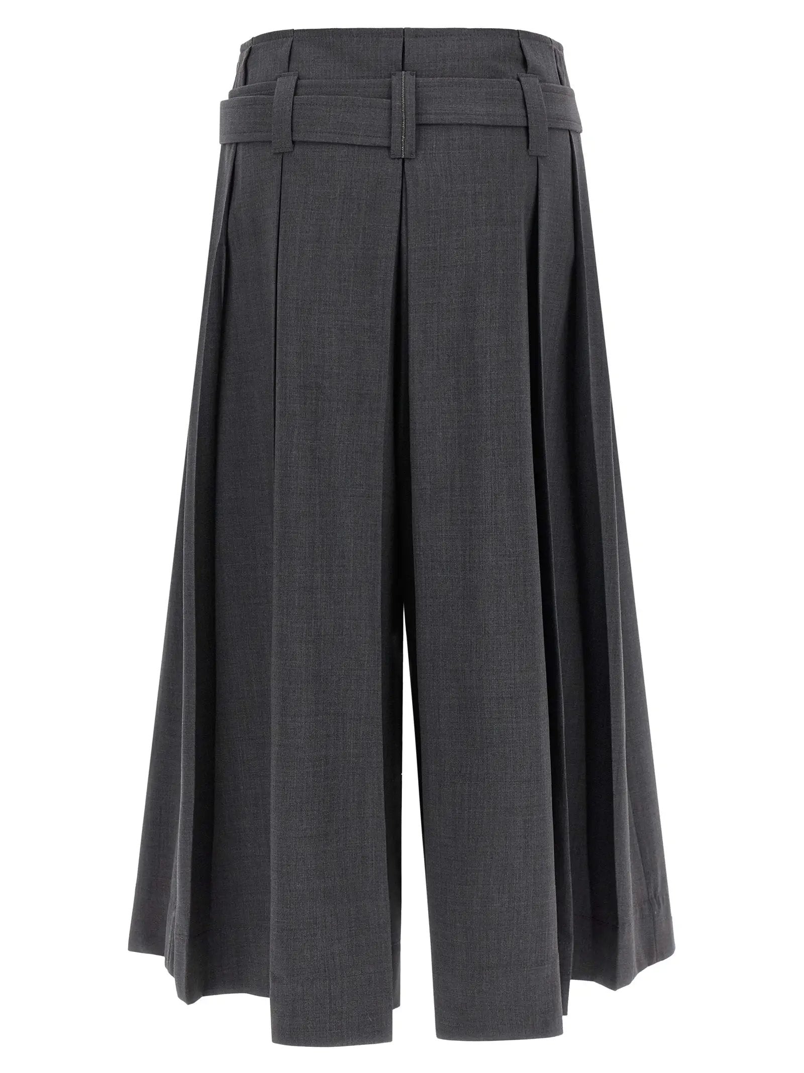 Brunello Cucinelli Gray Virgin Wool Bermuda Shorts