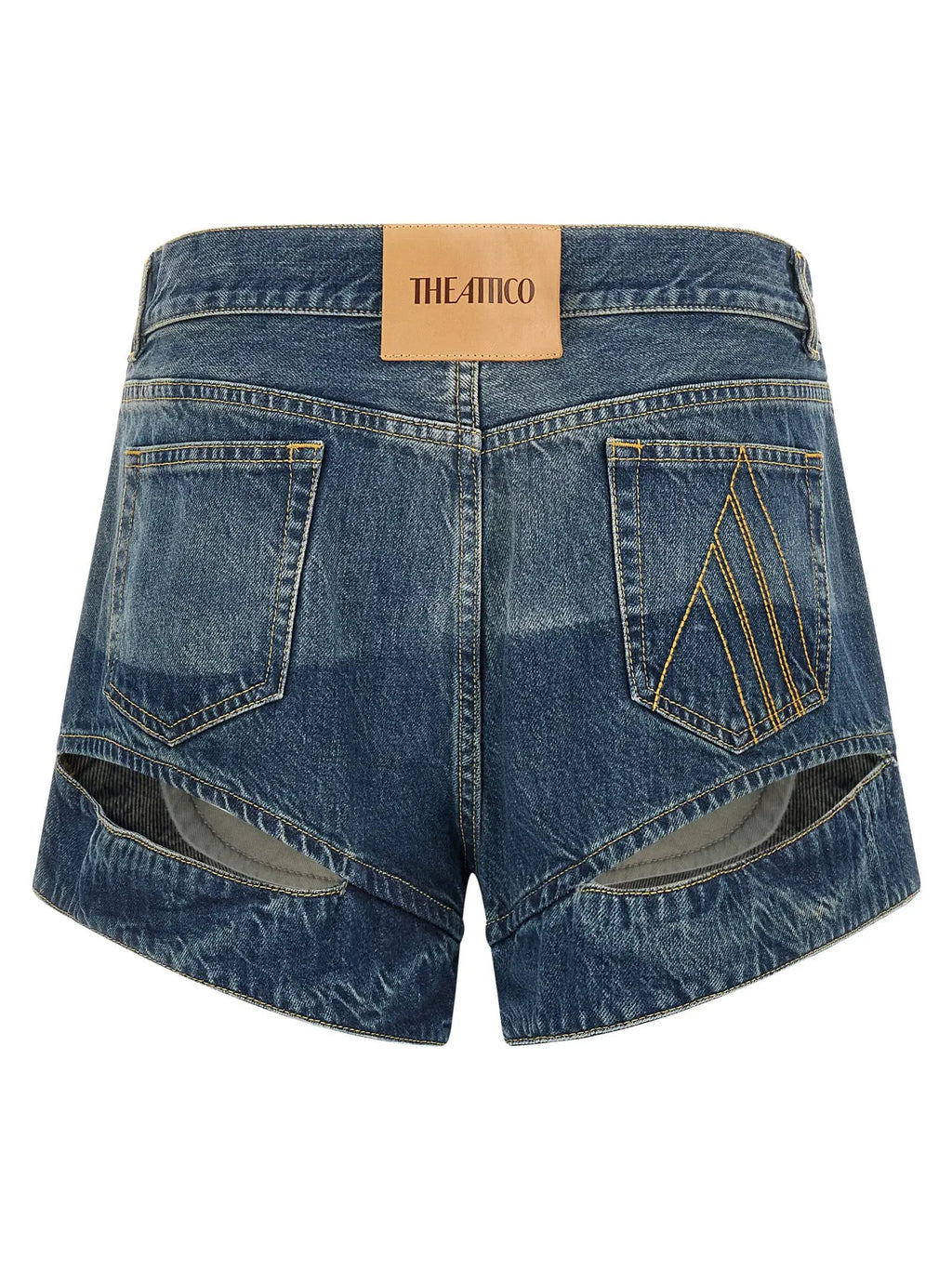 The Attico Blue Cotton Bermuda Shorts