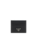 Prada Black Calf Leather Bos Taurus Wallet