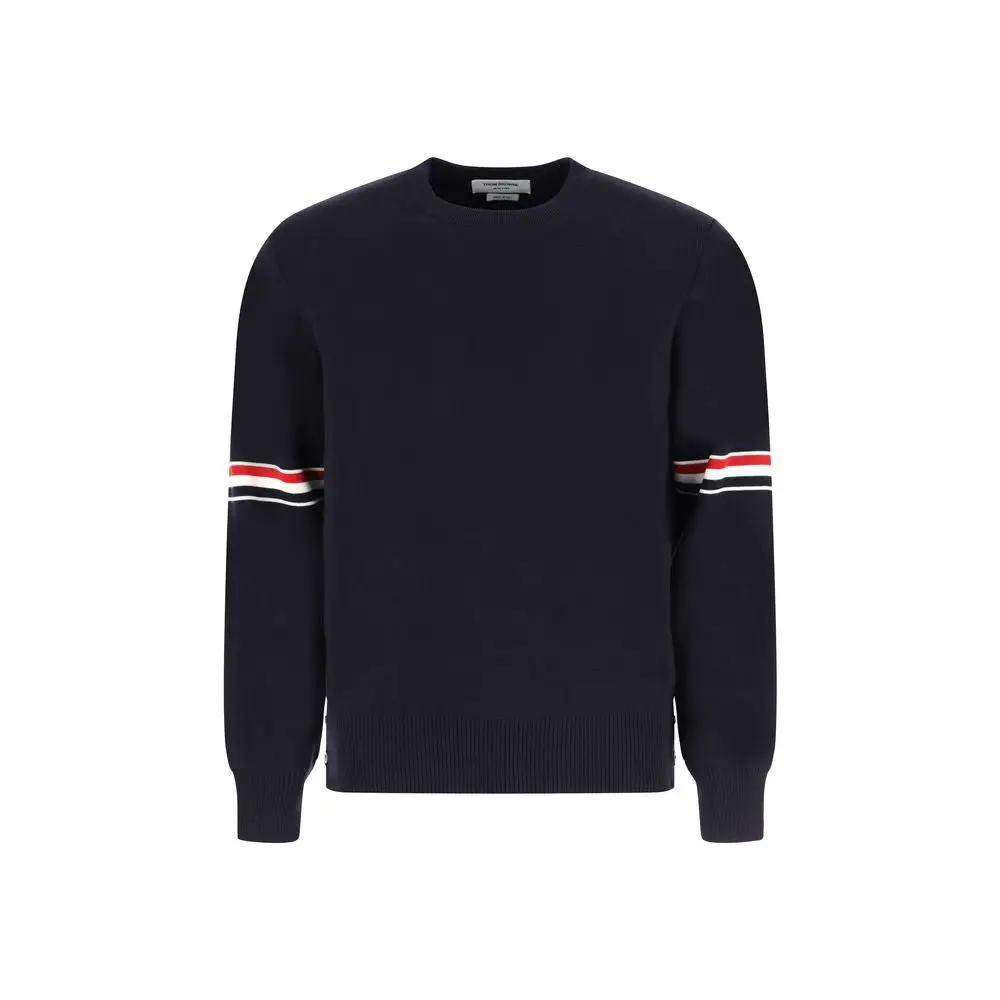 Sweat-shirt bleu en coton Thom Browne