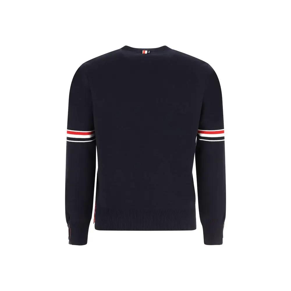 Sweat-shirt bleu en coton Thom Browne