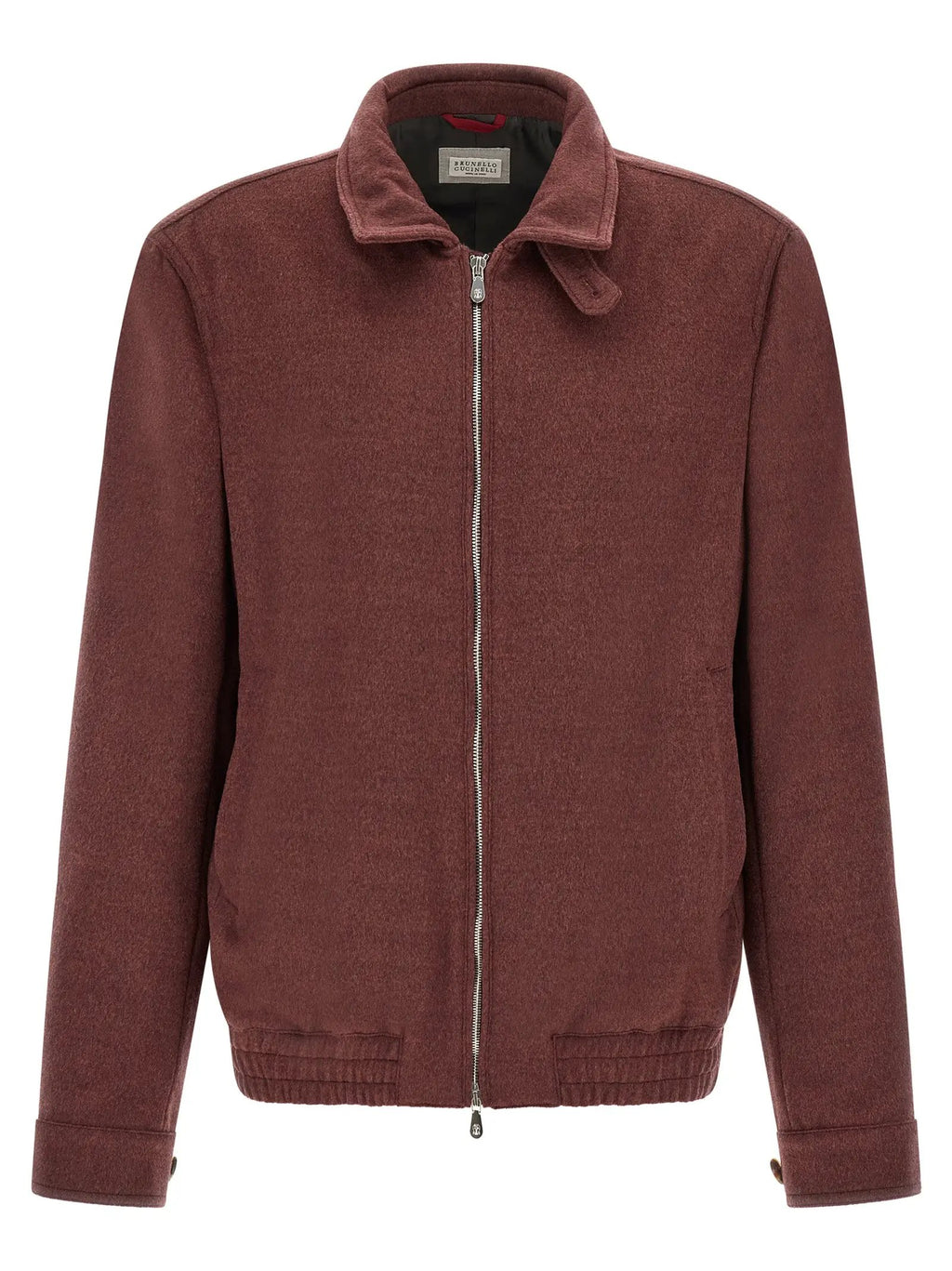Brunello Cucinelli Bordeaux Virgin Wool Bomber