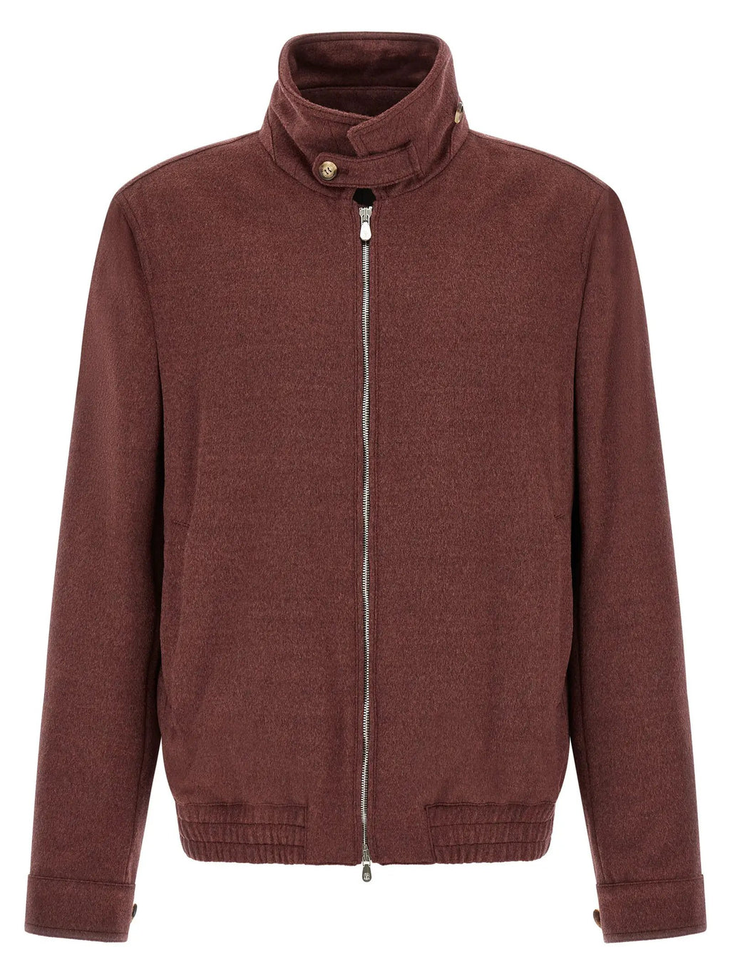 Brunello Cucinelli Bordeaux Virgin Wool Bomber