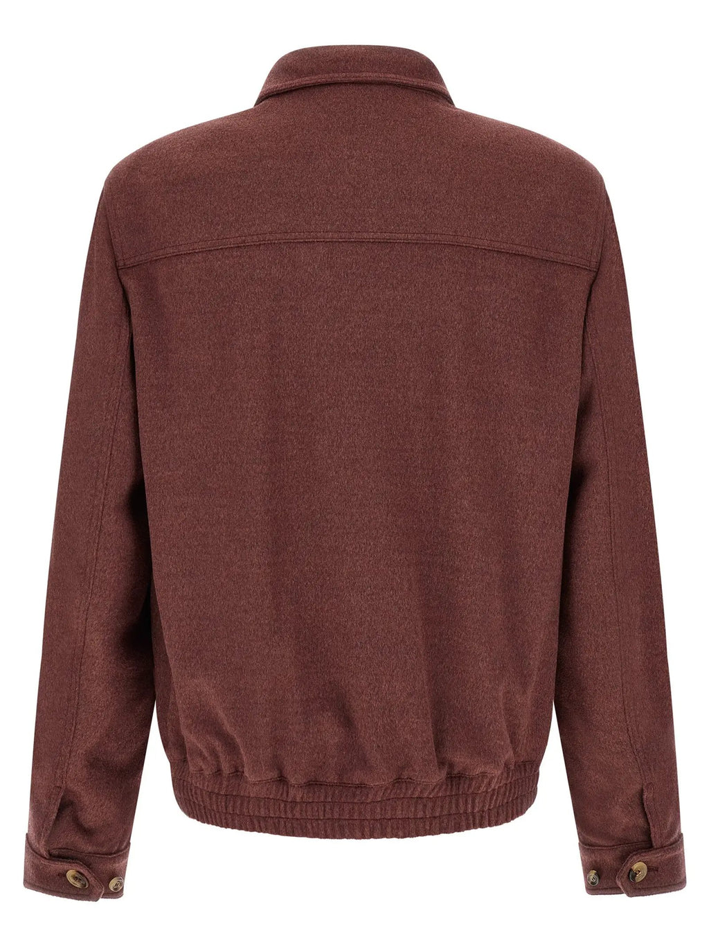 Brunello Cucinelli Bordeaux Virgin Wool Bomber