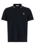 Stone Island Blue Cotton Polo Shirt