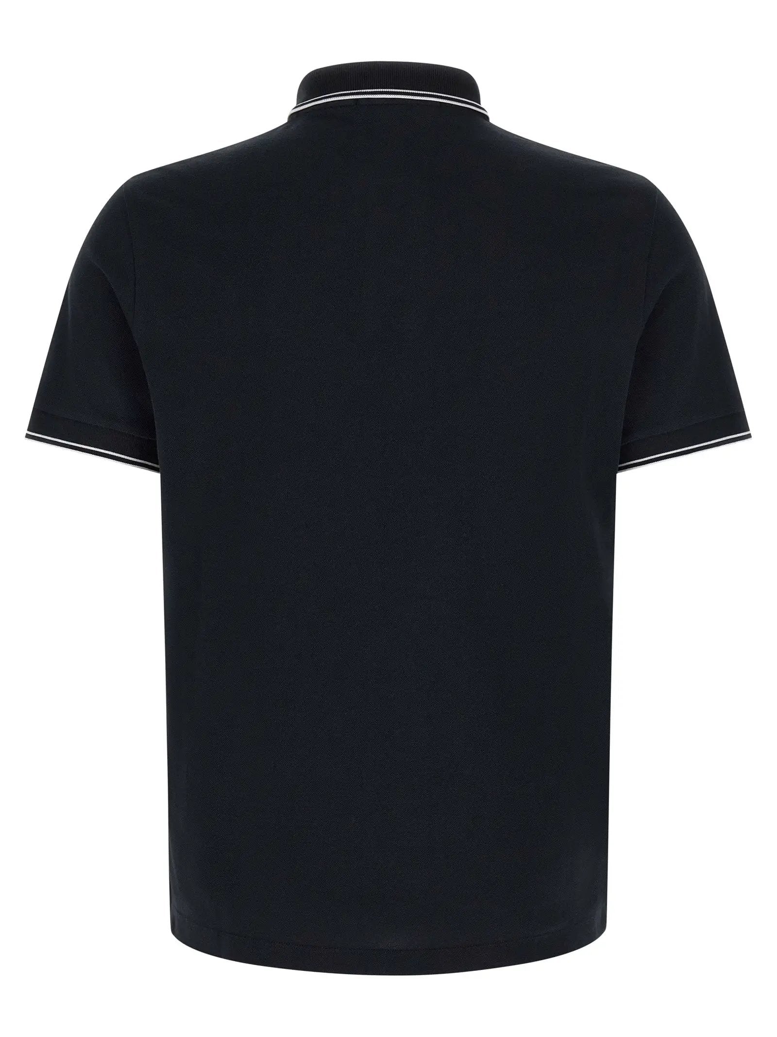 Stone Island Blue Cotton Polo Shirt