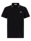 Stone Island Black Cotton Polo Shirt