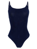 Hunza G Blue Polyamide One-Piece Swimsuit