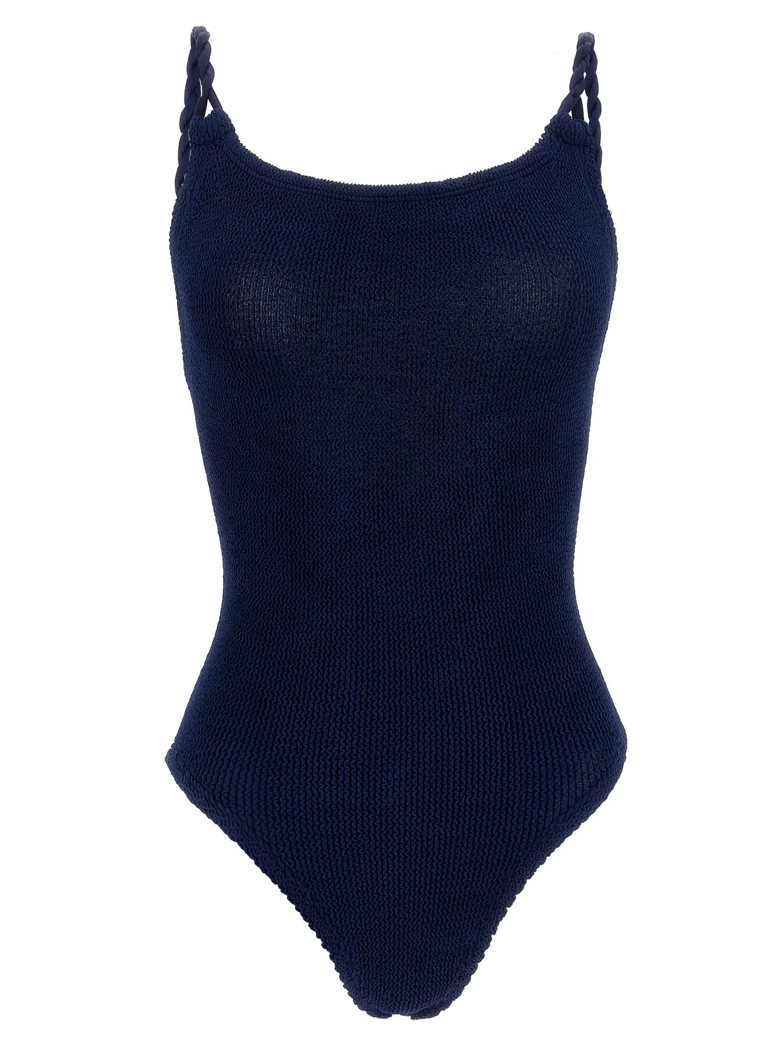 Hunza G Blue Polyamide One-Piece Swimsuit