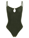 Hunza G Bicolor Polyamide One-Piece Swimsuit