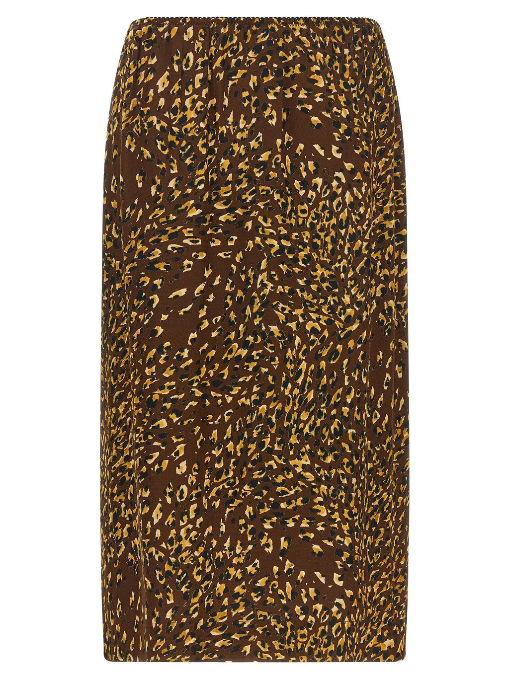 Twinset Brown Viscose Midi Skirt