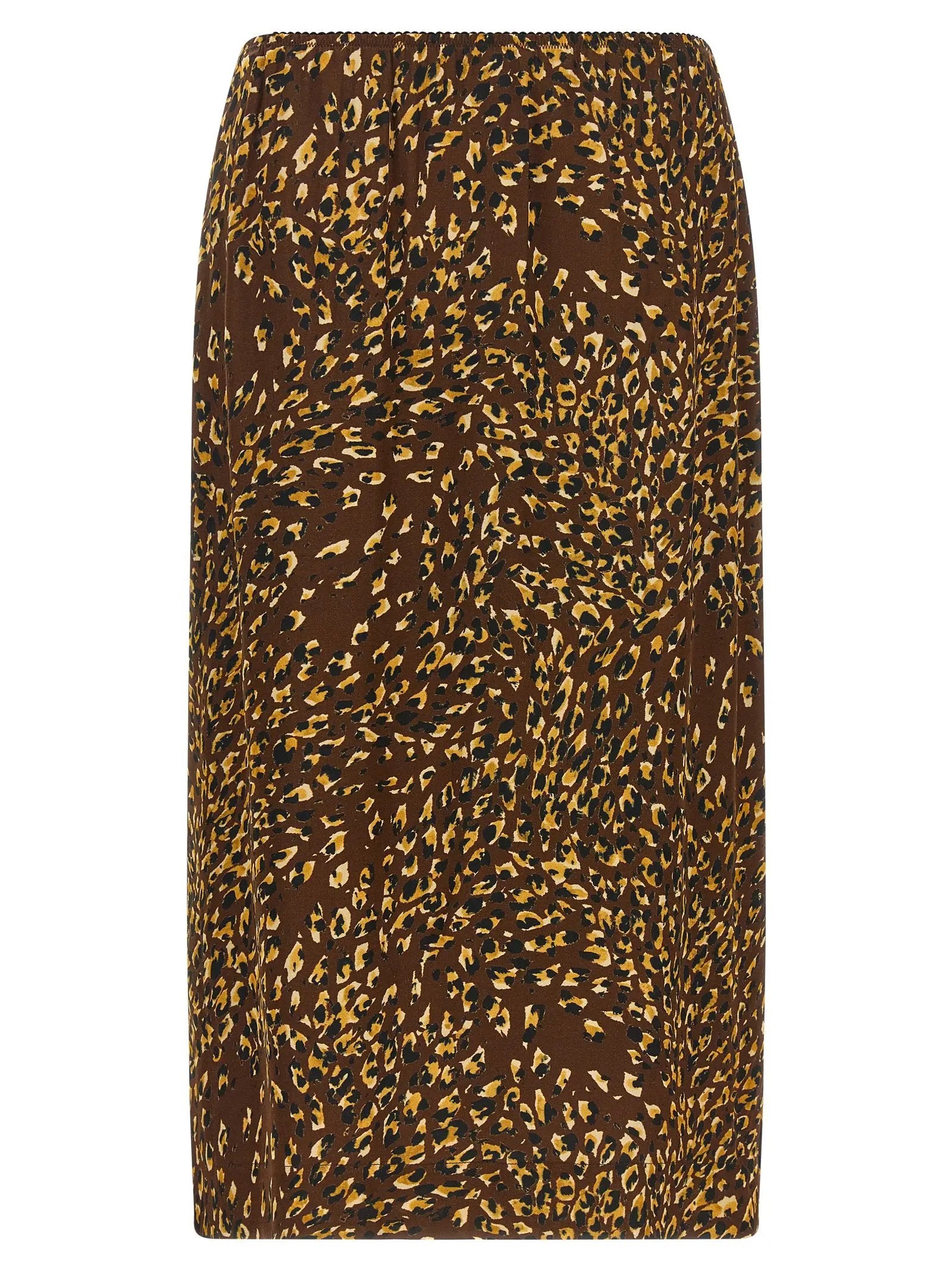 Jupe midi Twinset marron en viscose