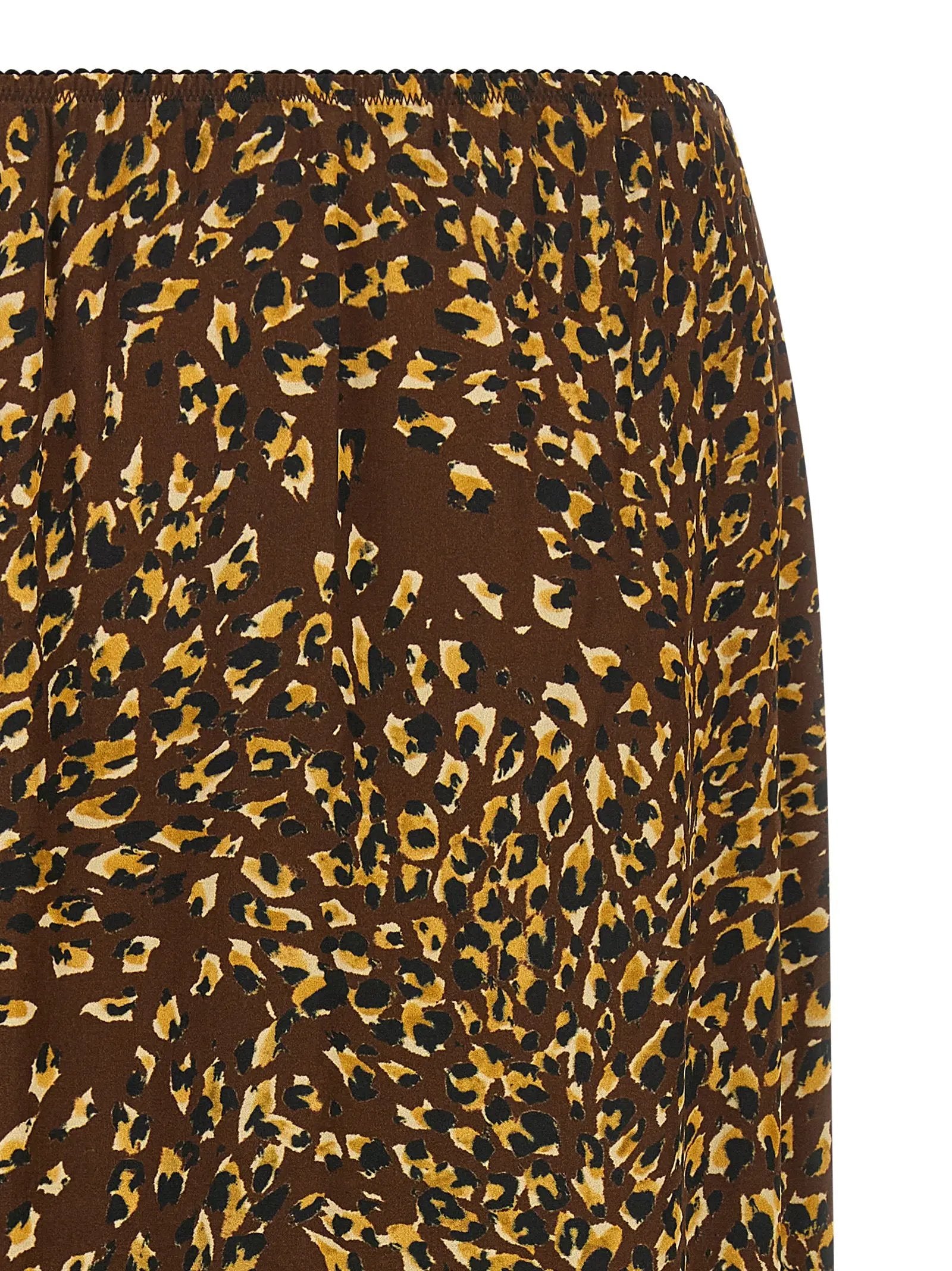 Jupe midi Twinset marron en viscose