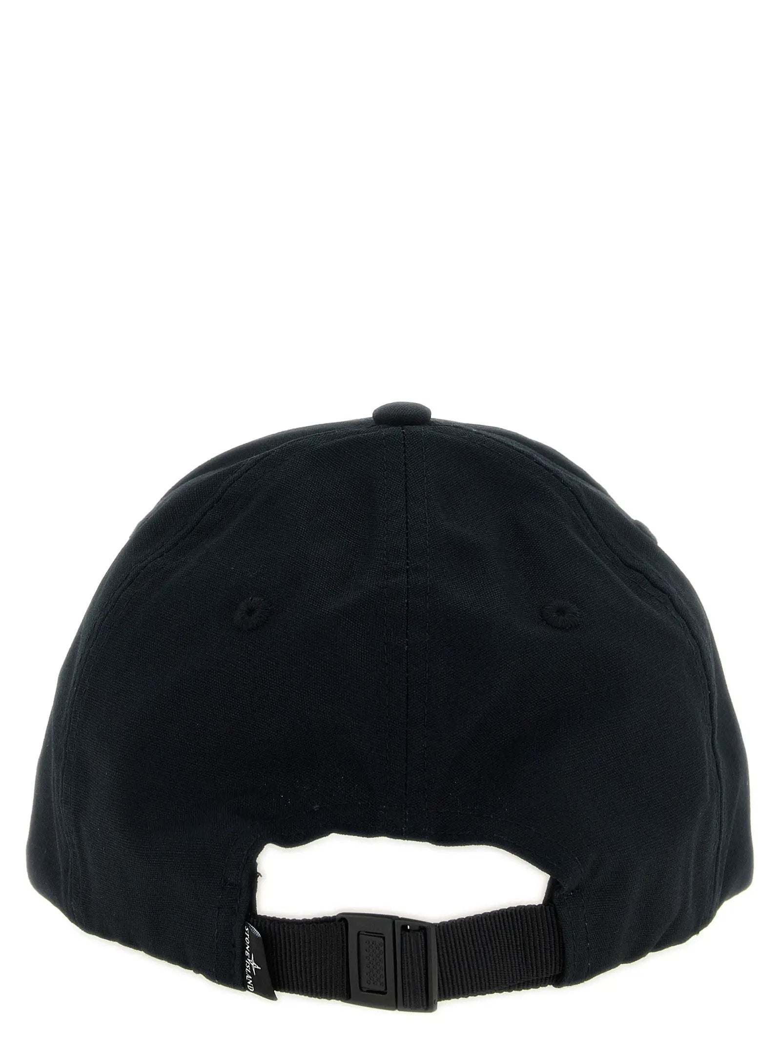 Stone Island Black Cotton Cap (Baseball Hat)