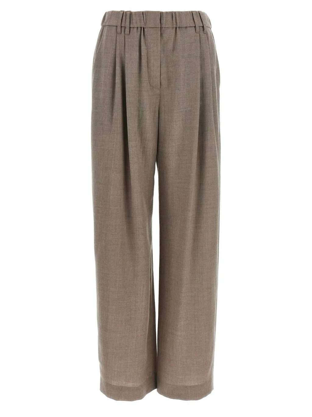 Brunello Cucinelli White Virgin Wool Casual Pants