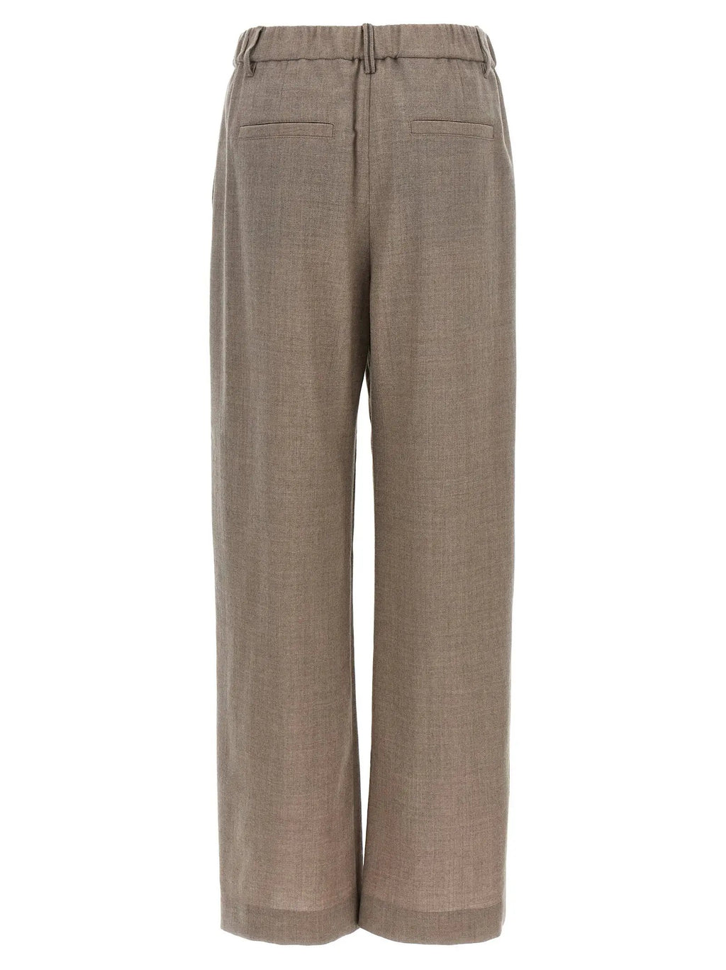 Brunello Cucinelli White Virgin Wool Casual Pants