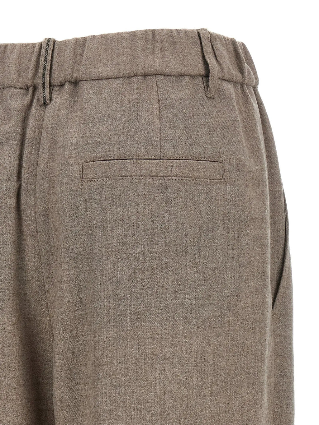 Brunello Cucinelli White Virgin Wool Casual Pants