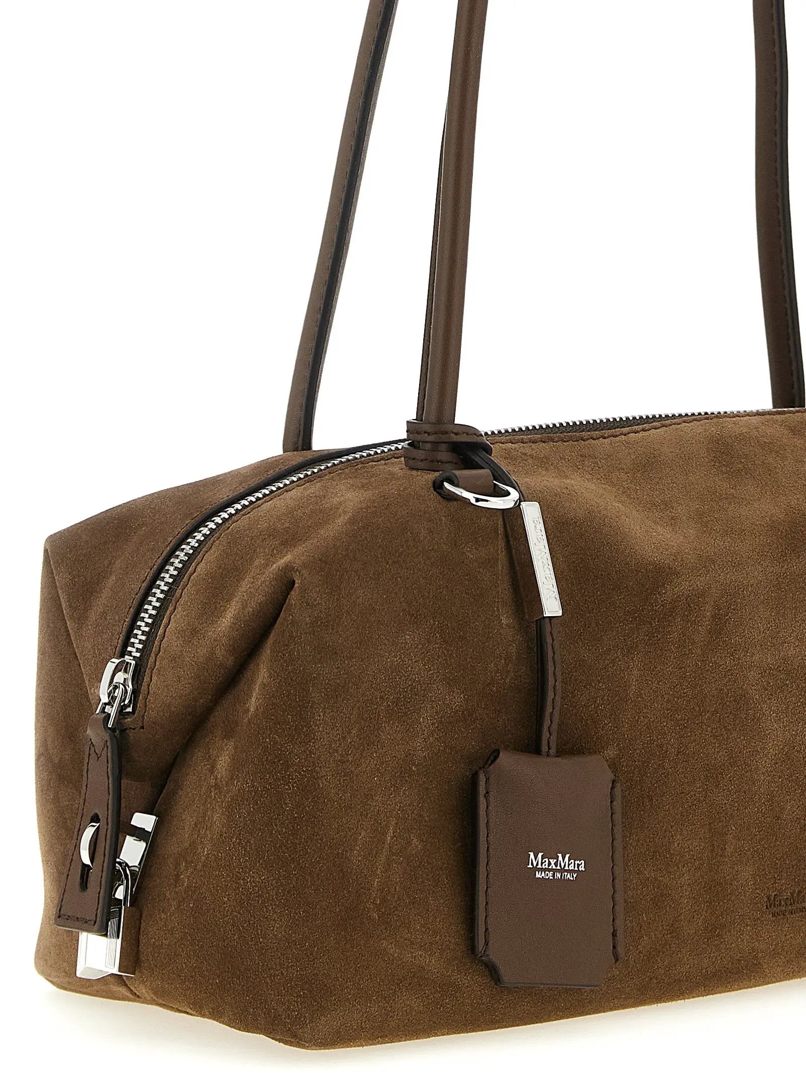 Sac bandoulière Max Mara en cuir de veau marron