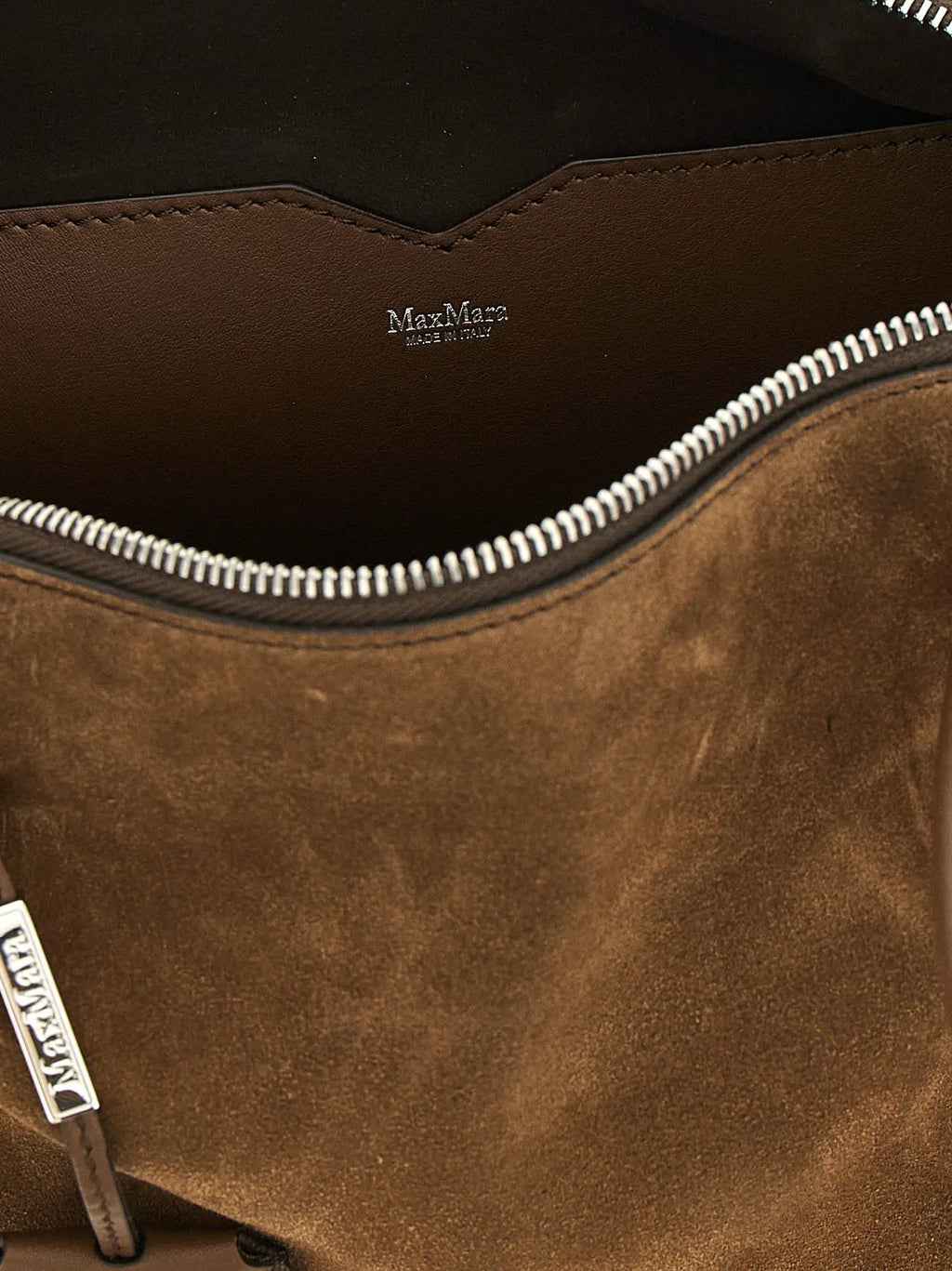 Max Mara Brown Calfskin Shoulder Bag
