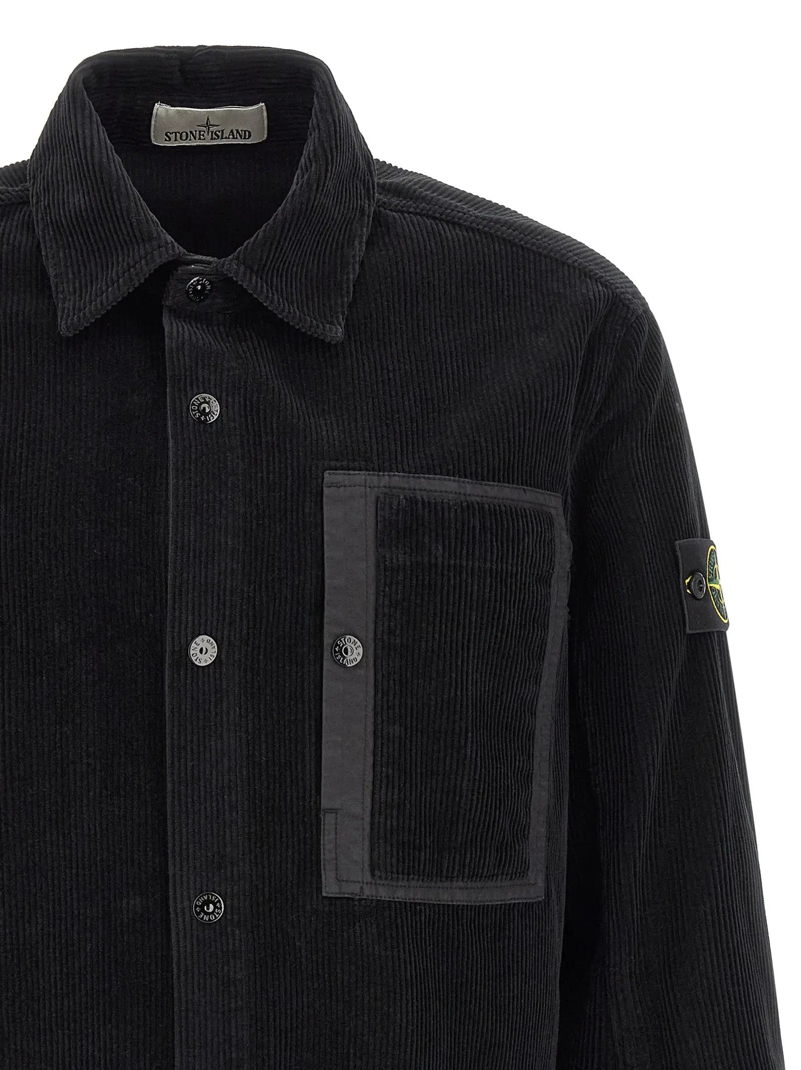 Chemisier noir en coton Stone Island