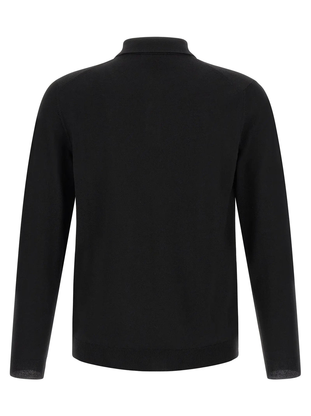 ZANONE Black Virgin Wool Polo Shirt