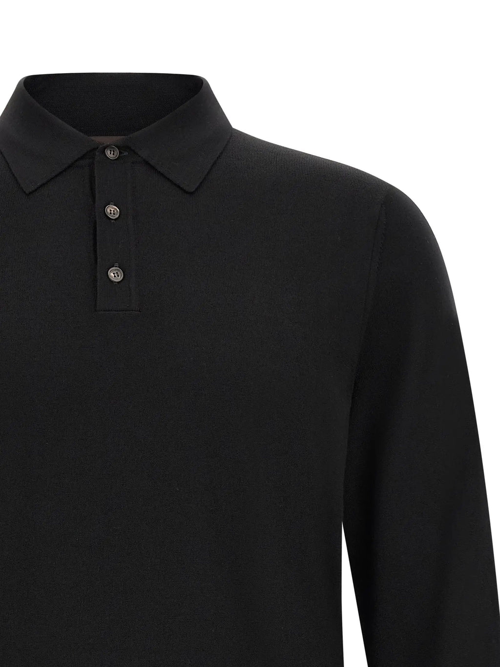 ZANONE Black Virgin Wool Polo Shirt