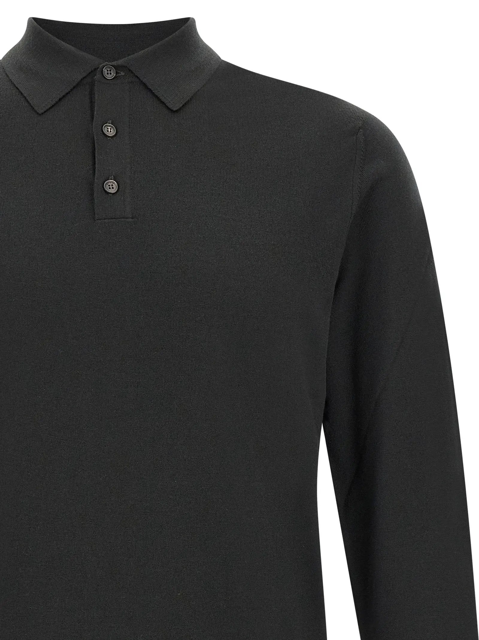 ZANONE Bicolor Virgin Wool Polo Shirt