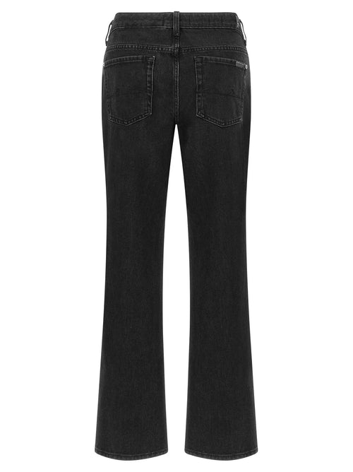 Jean évasé 7 For All Mankind en coton noir