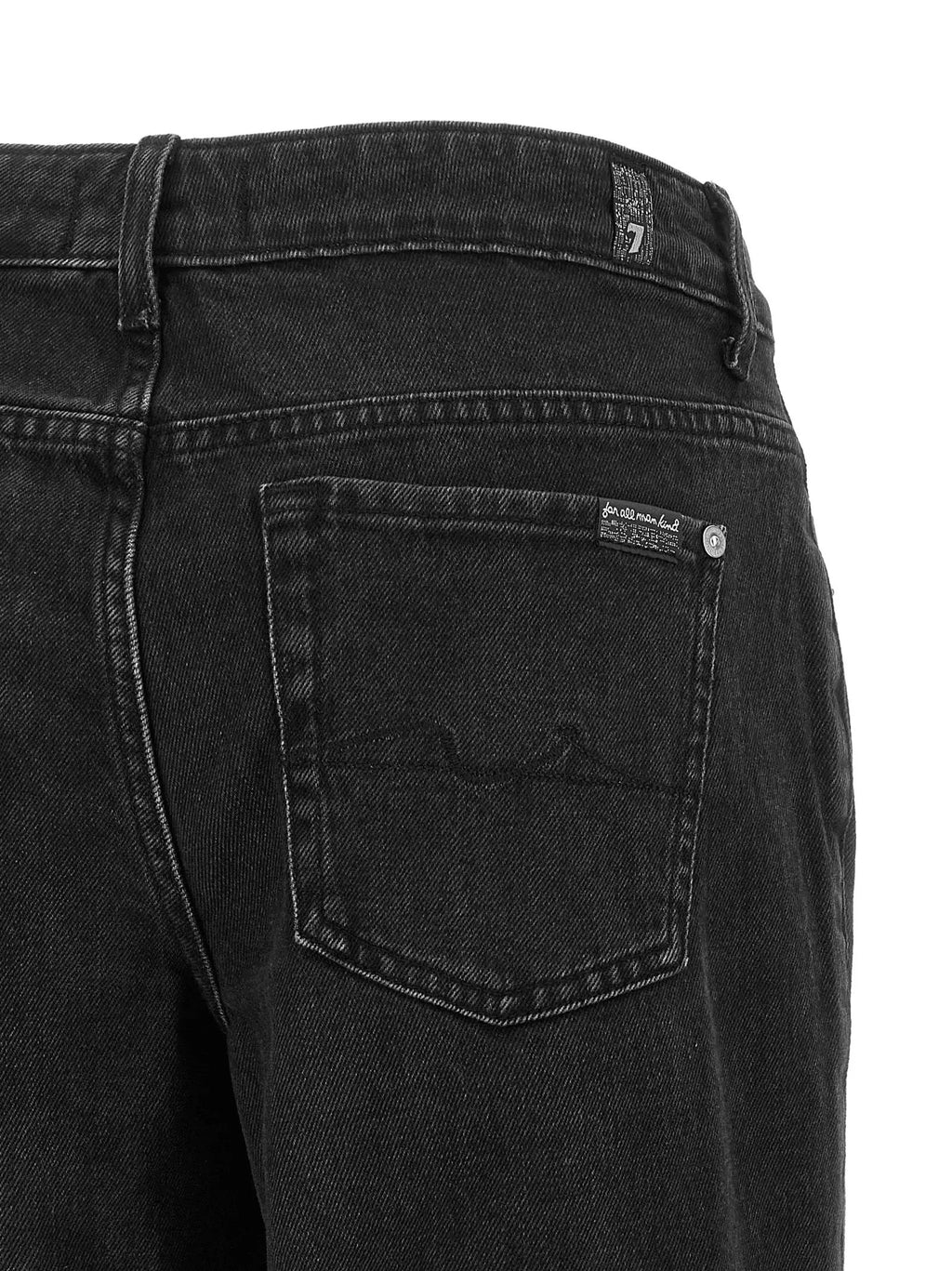 Jean évasé 7 For All Mankind en coton noir