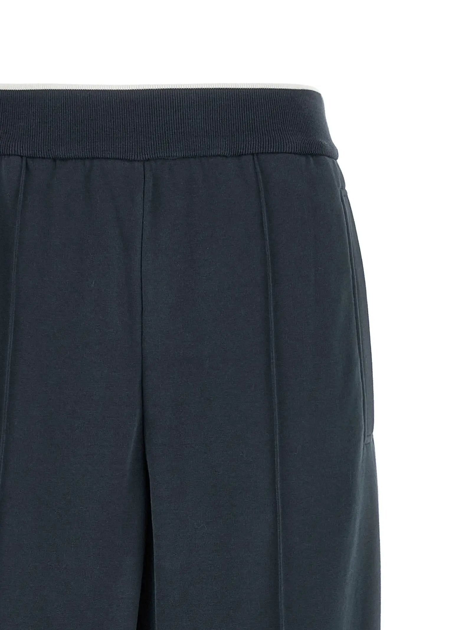 Pantalon de jogging en coton bleu Brunello Cucinelli (pantalon de sport)