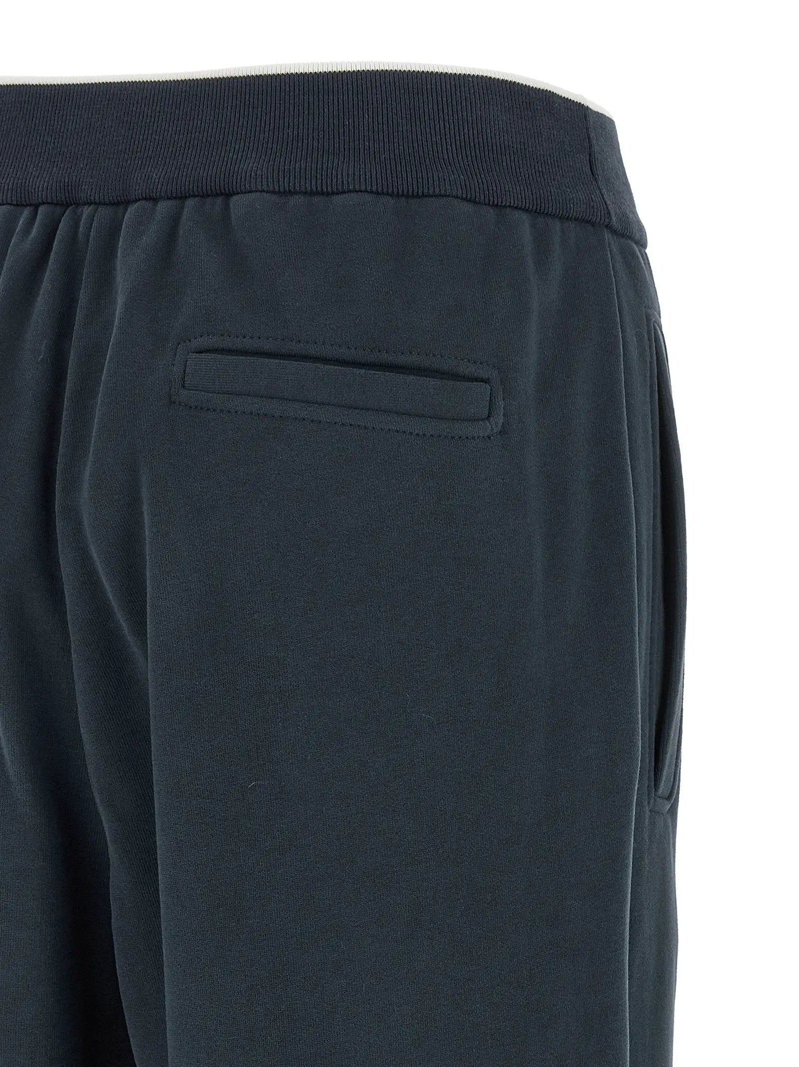 Pantalon de jogging en coton bleu Brunello Cucinelli (pantalon de sport)