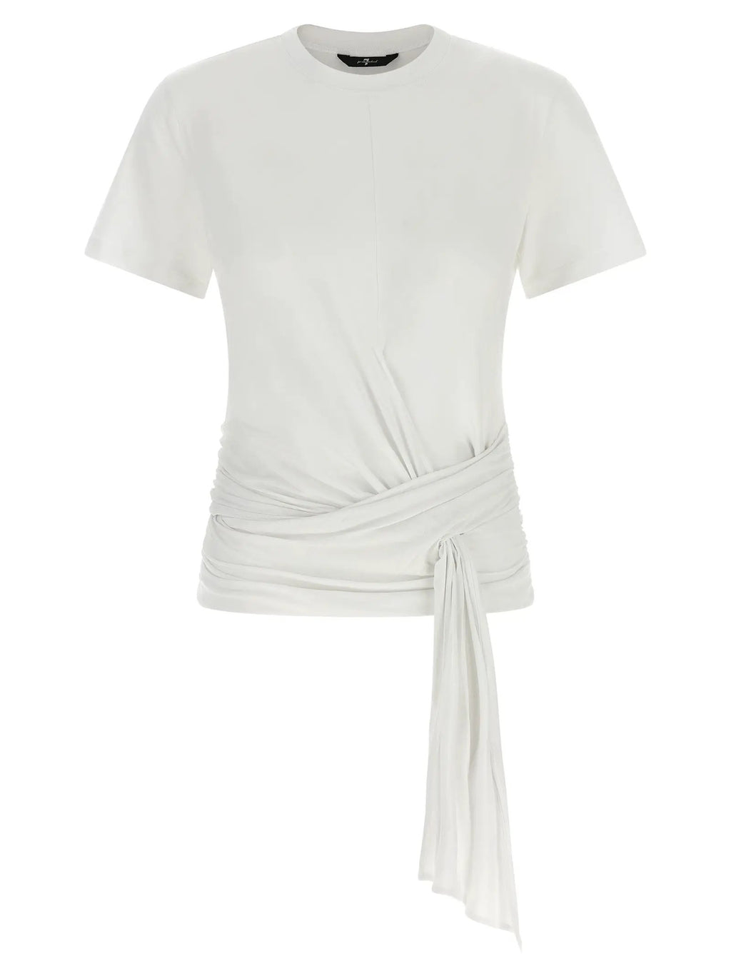 7 For All Mankind White Lyocell T-Shirt