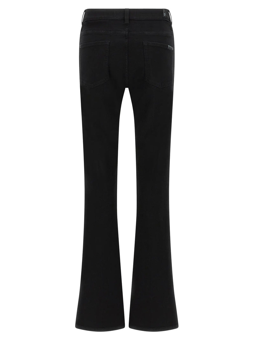 7 For All Mankind Black Cotton Bootcut Jeans