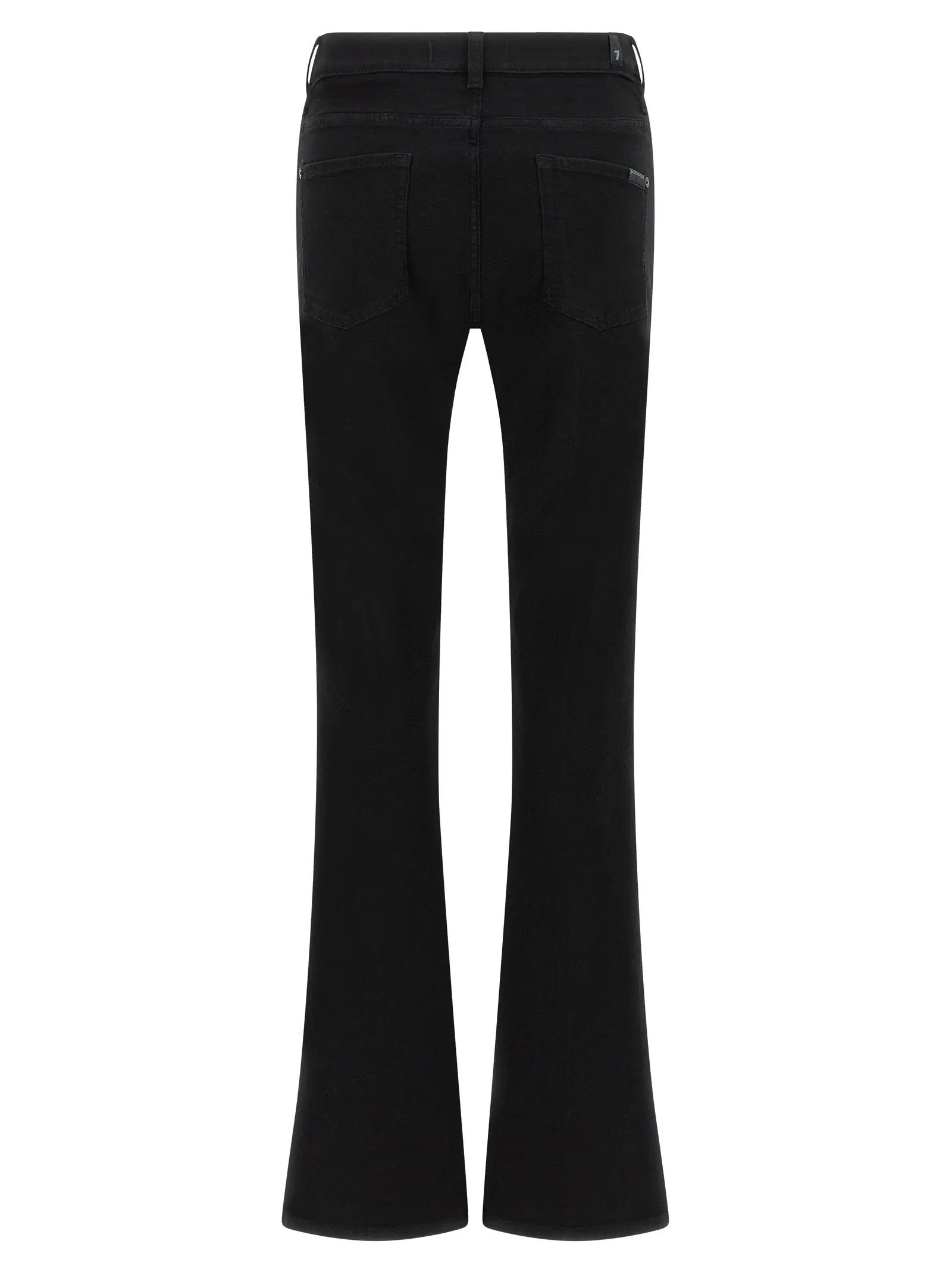 7 For All Mankind Black Cotton Bootcut Jeans