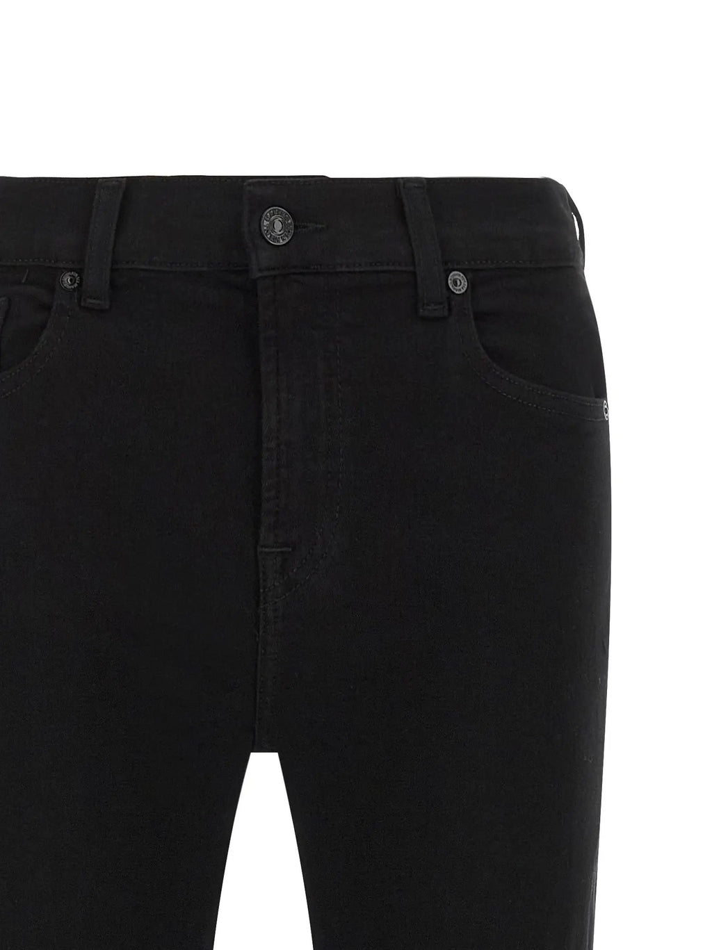 Jean bootcut noir en coton 7 For All Mankind
