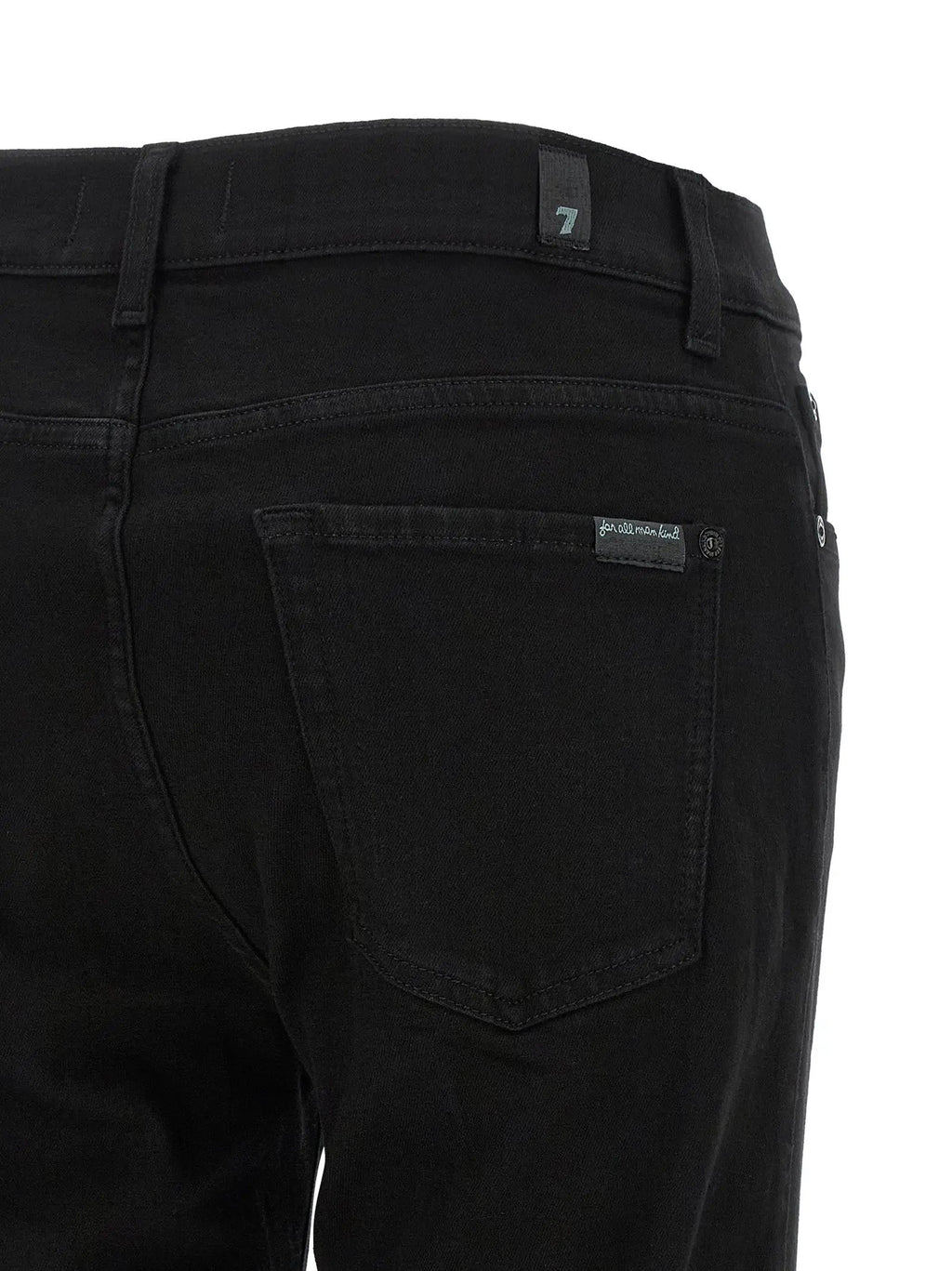 Jean bootcut noir en coton 7 For All Mankind