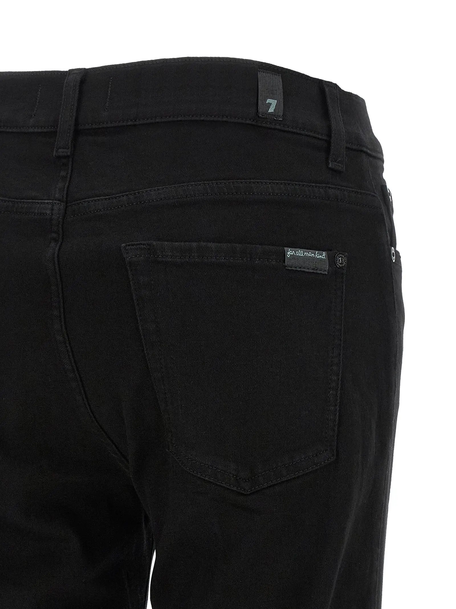 Jean bootcut noir en coton 7 For All Mankind