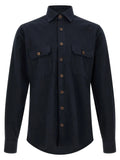BORRIELLO Blue Cotton Blouse