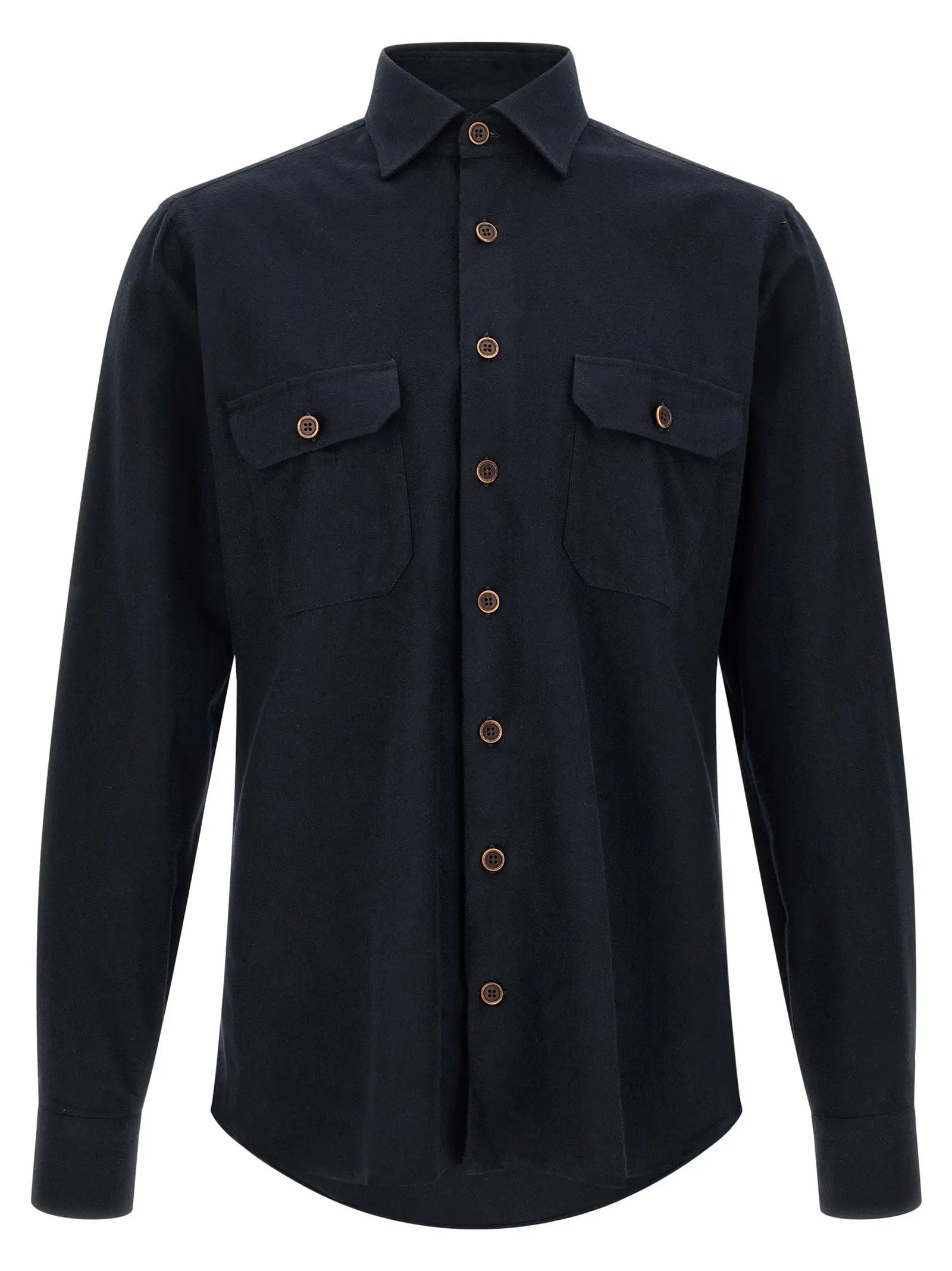 BORRIELLO Blue Cotton Blouse