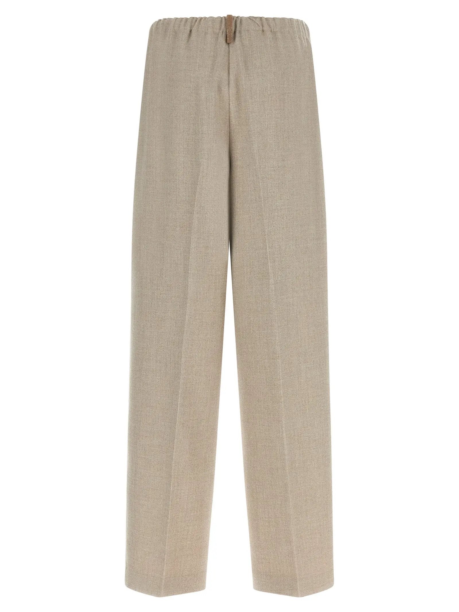 Fabiana Filippi Beige Polyester Casual Pants