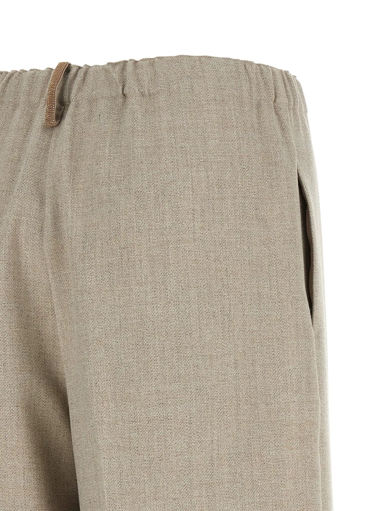Fabiana Filippi Beige Polyester Casual Pants