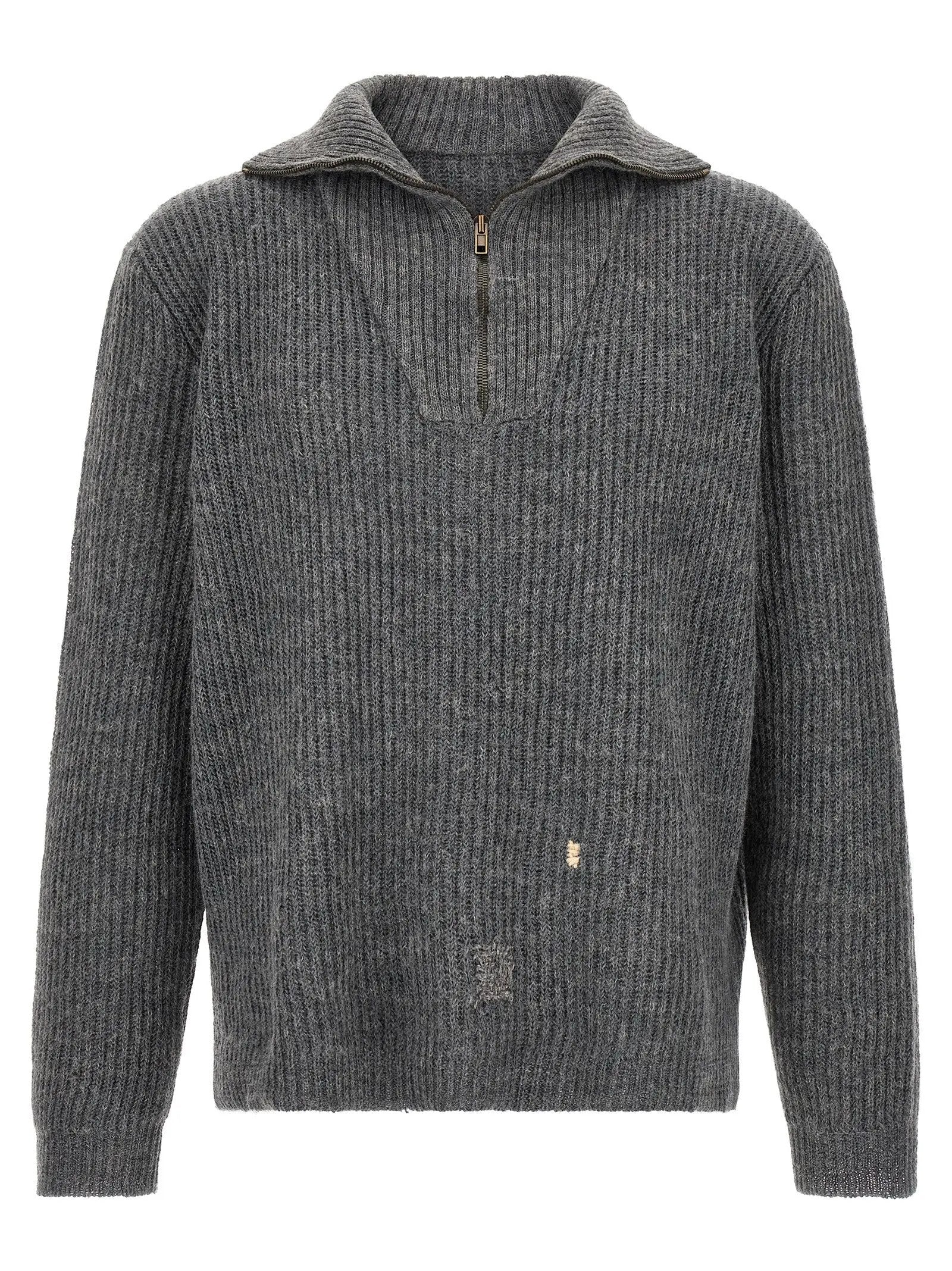 Maison Margiela Gray Linen Cardigan
