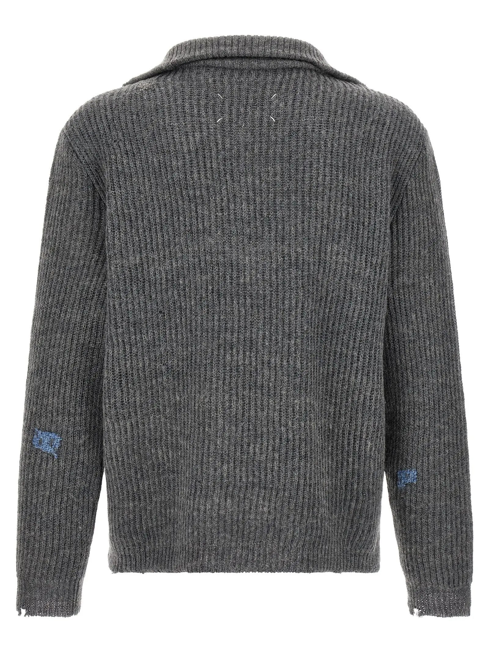 Maison Margiela Gray Linen Cardigan