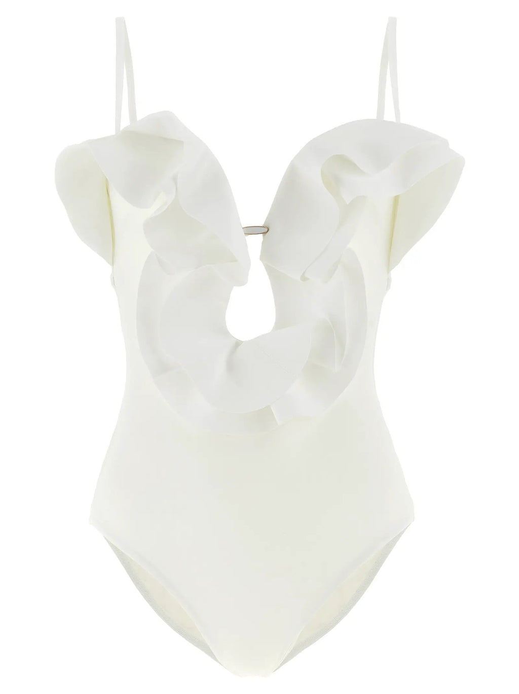 Zimmermann White Polyamide One-Piece Swimsuit