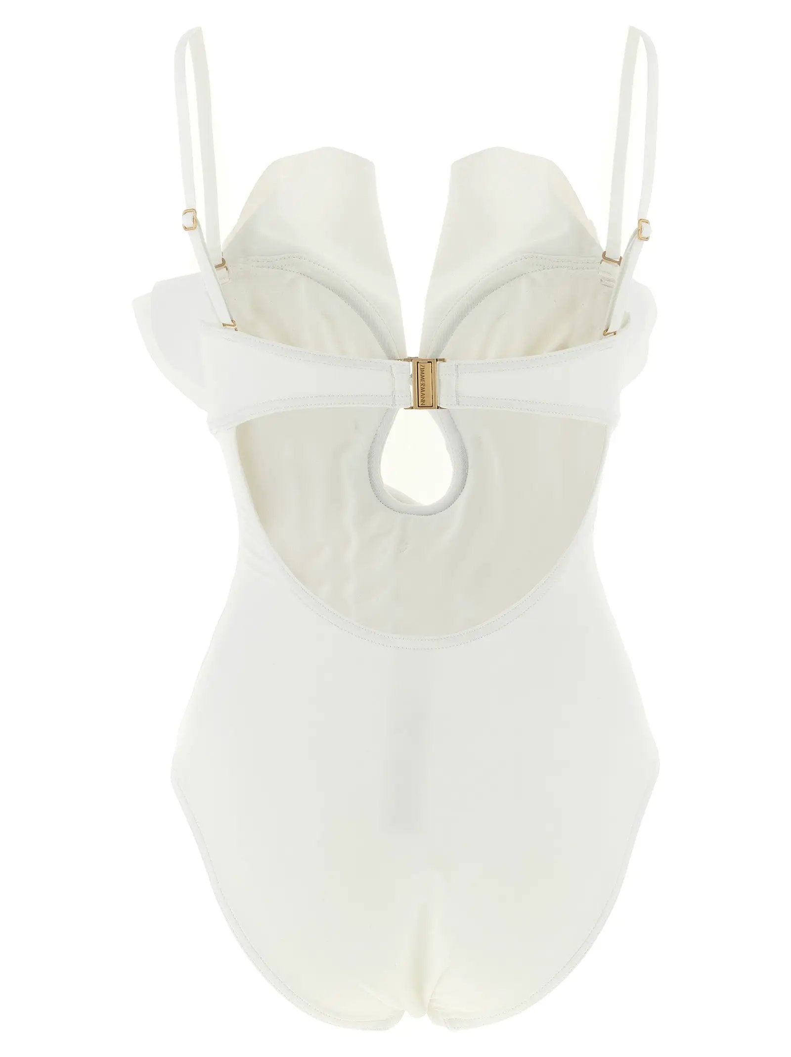 Zimmermann White Polyamide One-Piece Swimsuit