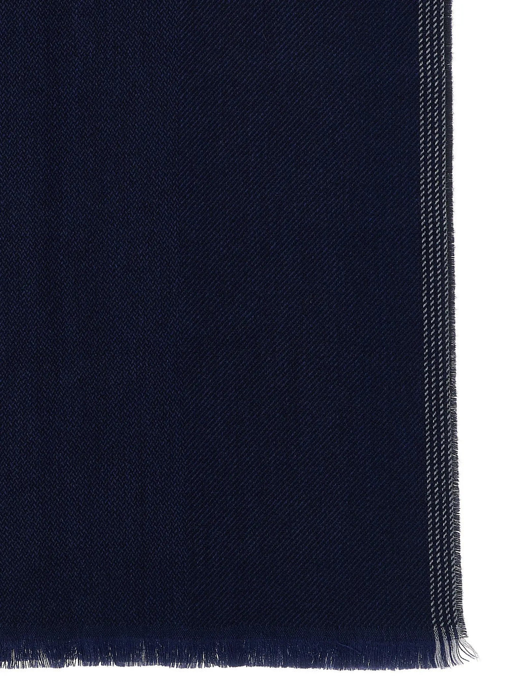 Brunello Cucinelli Blue Wool Scarf