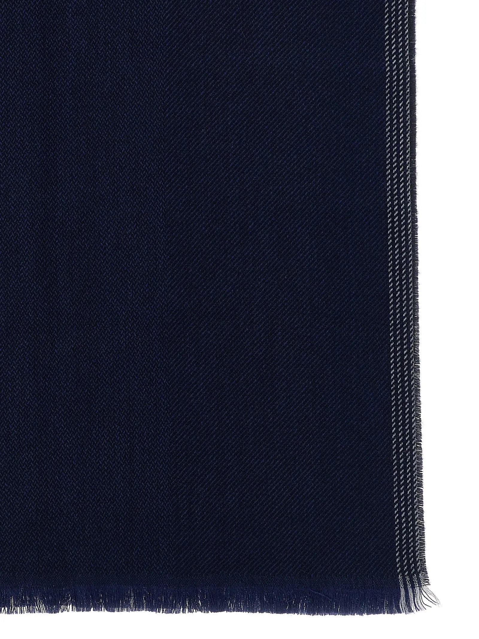 Écharpe en laine bleue Brunello Cucinelli