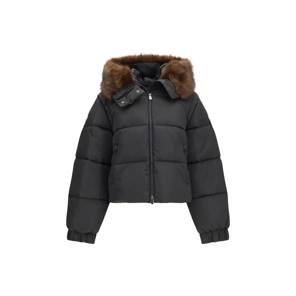 PINKO Brown Goose Down Full-Length Jacket