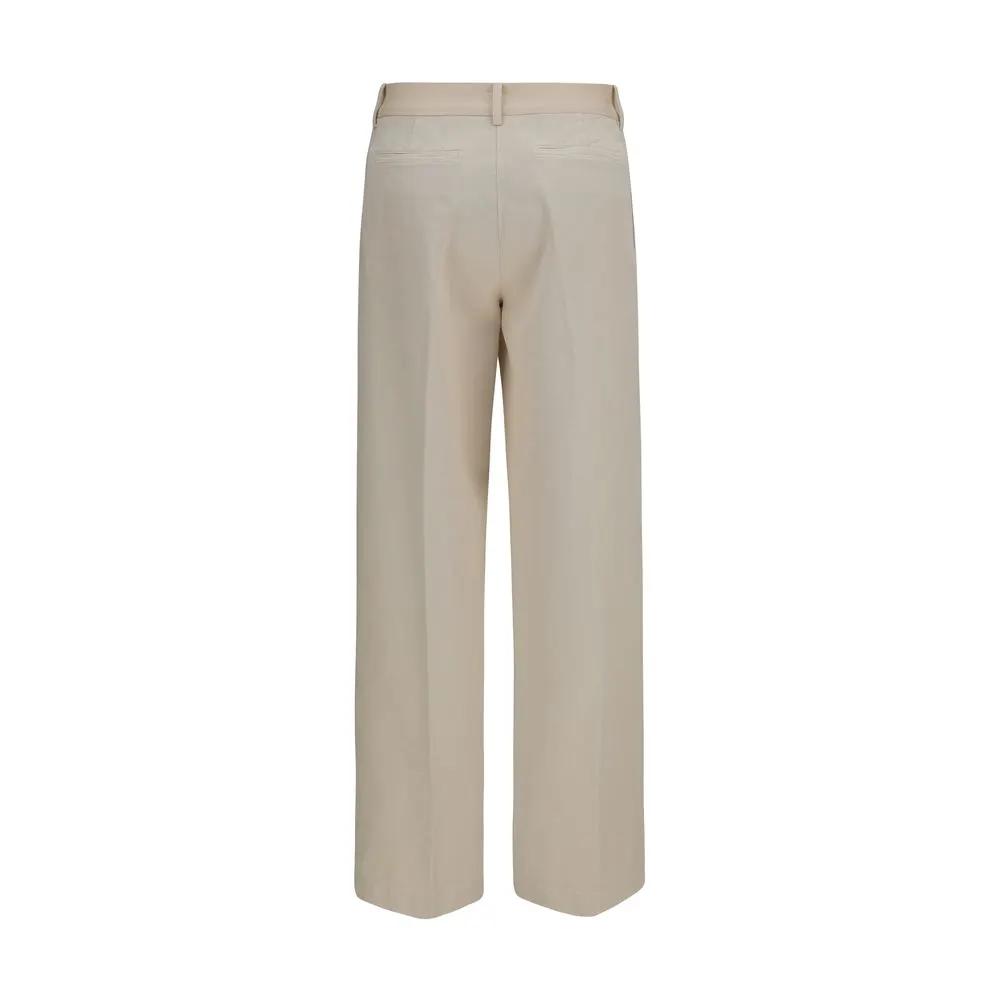 Forte_Forte Beige Cotton Chino Pants