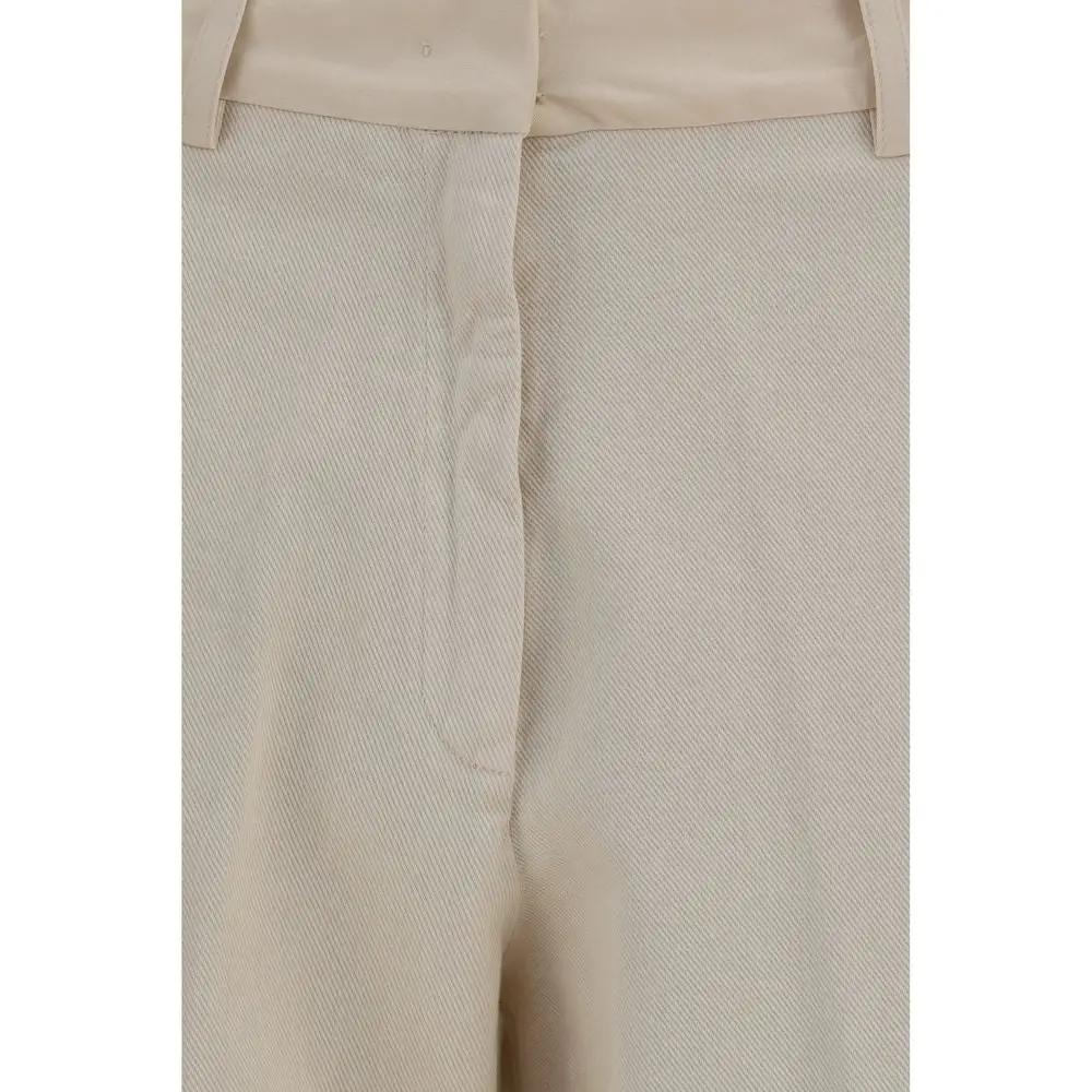 Forte_Forte Beige Cotton Chino Pants